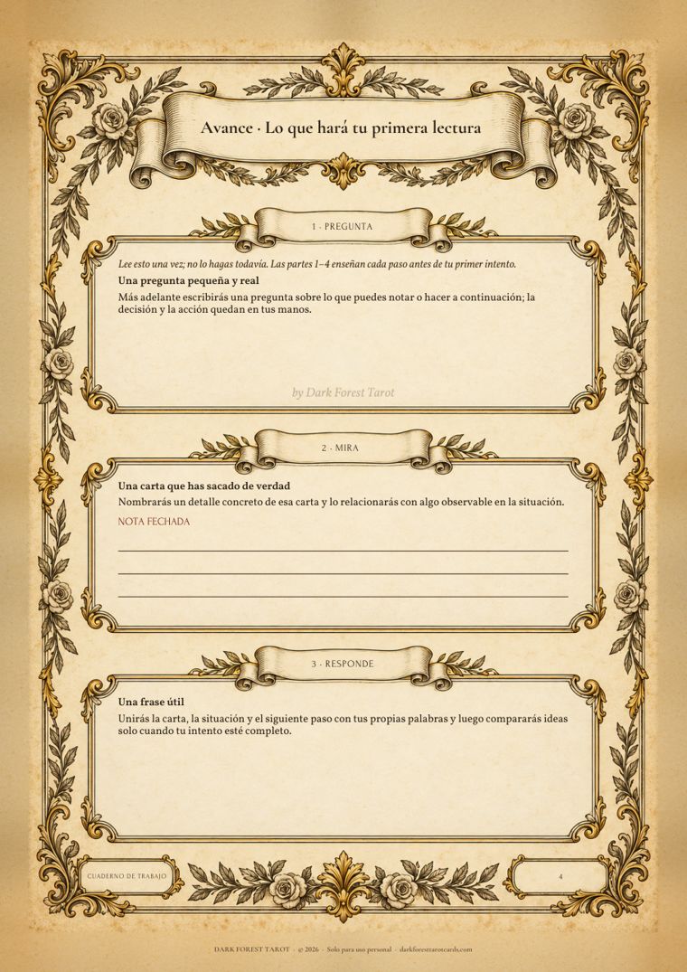 Página interior del cuaderno de práctica