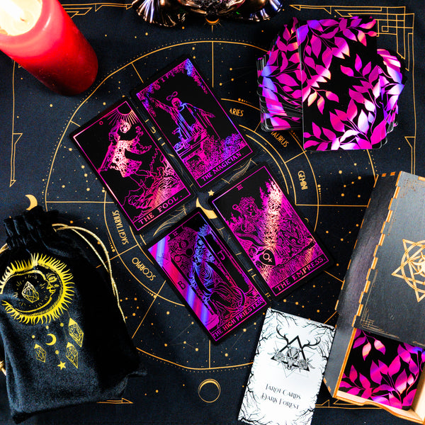 The Rider Waite Purple Neon Foil Tarot Deck