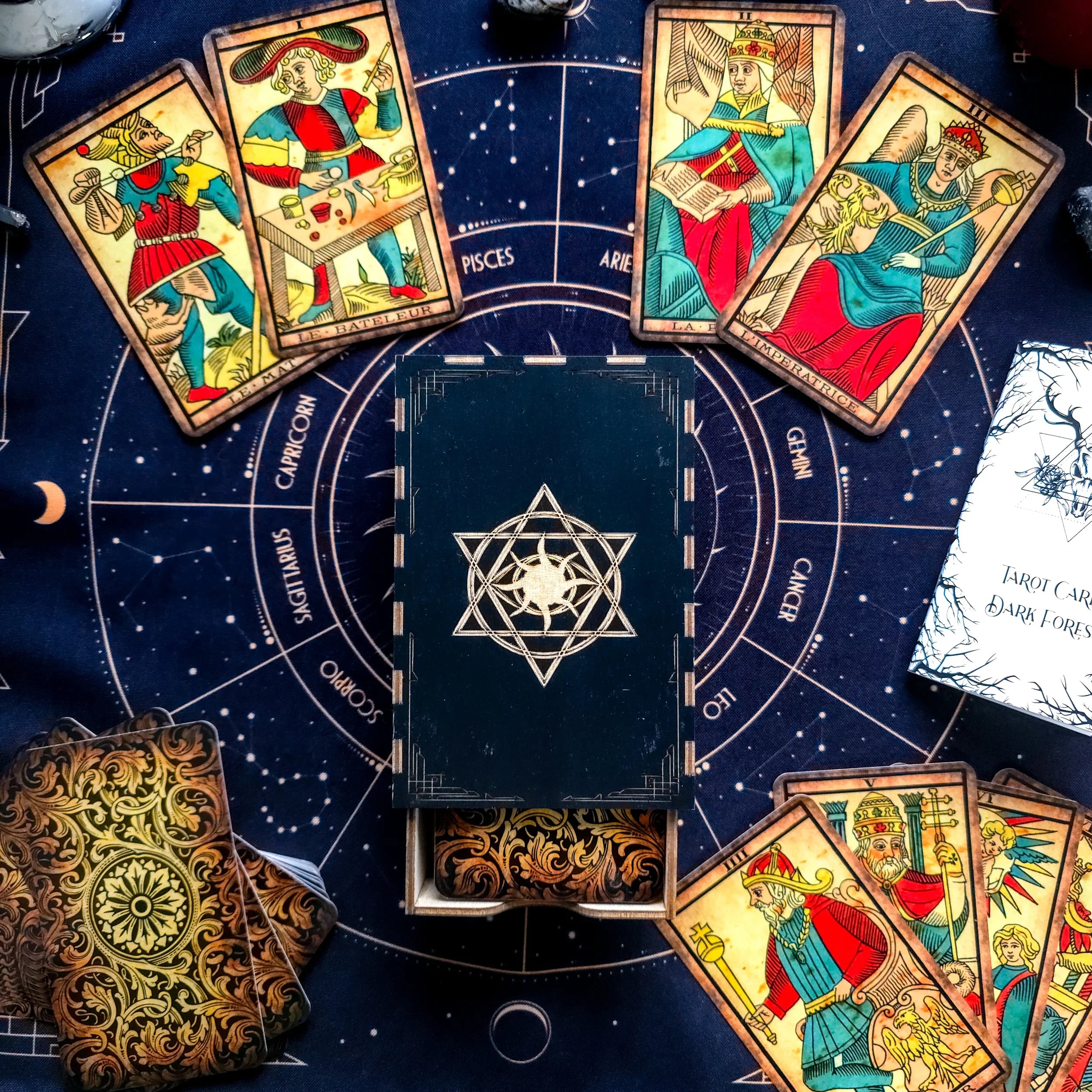 Tarot de Marseille Vintage Deck | Dark Forest Tarot Cards
