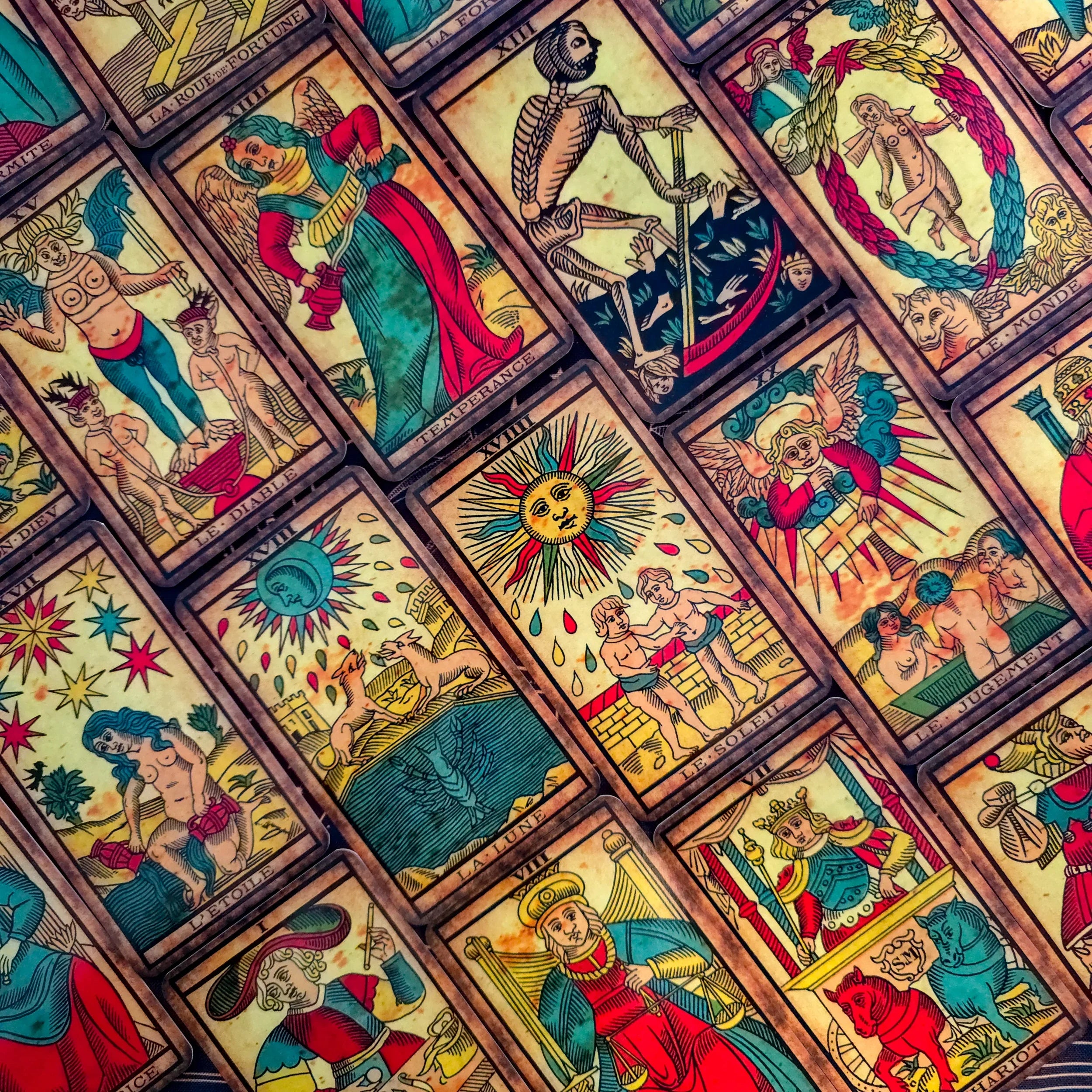 Tarot de Marseille Vintage Deck | Dark Forest Tarot Cards