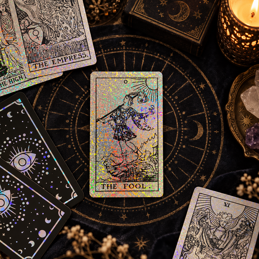 Holographic Foil Tarot Cards - 1909 Classic Art – Dark Forest
