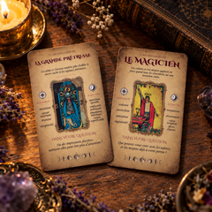 Tarot avec significations en français — jeu d'apprentissage, illustrations de 1909