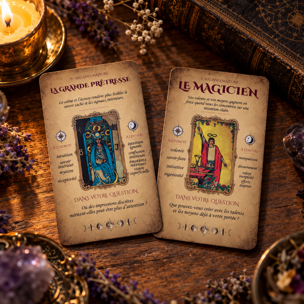 French Learning Tarot Deck - Meanings on Every Card by Dark Forest Tarot Cards