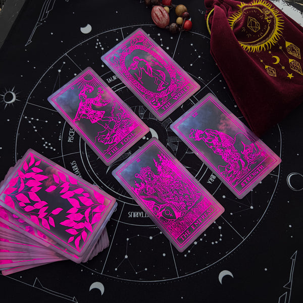 the Rider Waite Purple Neon Foil Tarot Deck