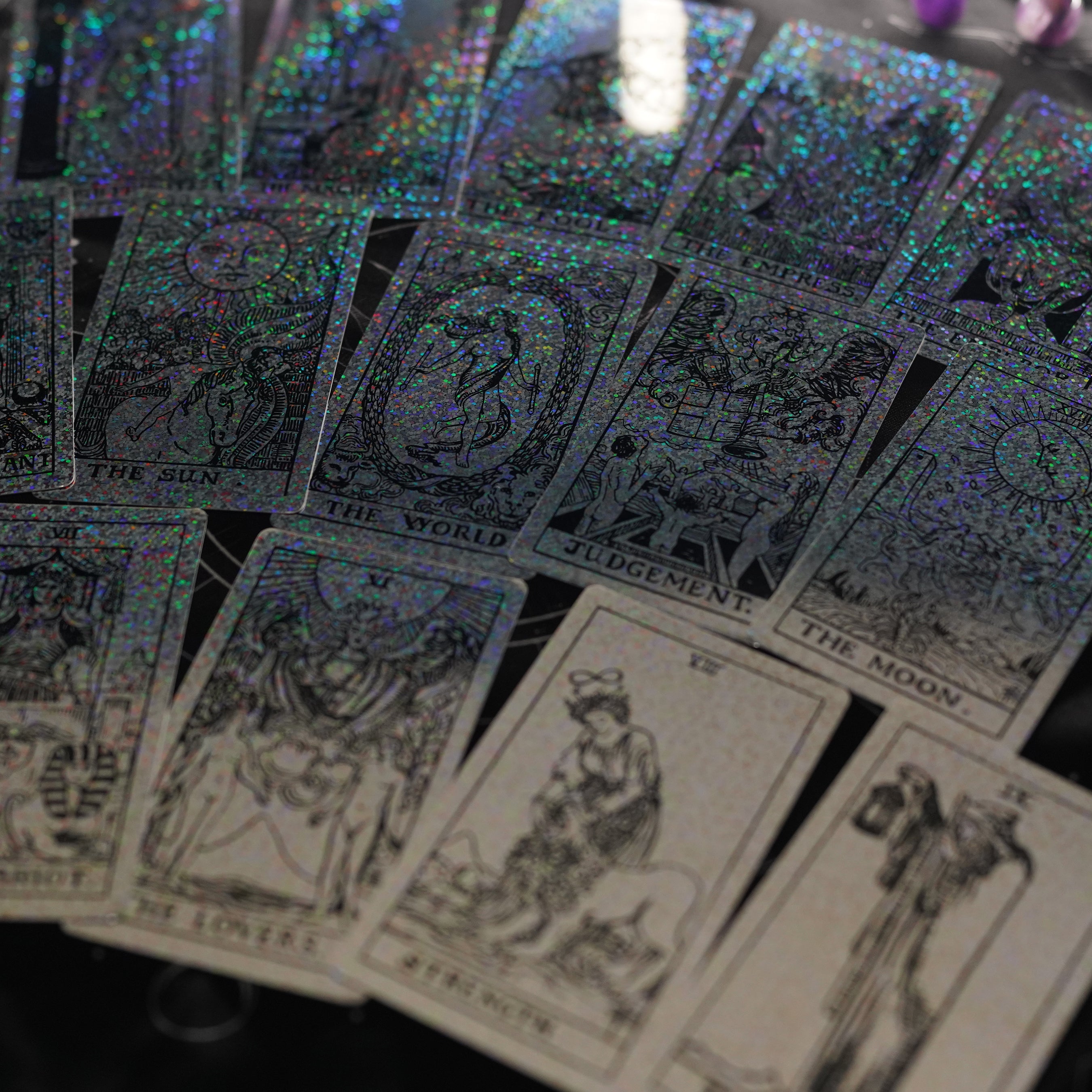 Smith-Waite Holographic Foil Tarot | Dark Forest Tarot Cards