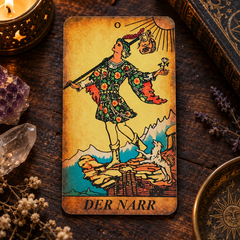 Deutsche Ausgabe Randlose Vintage Tarotkarten — Klassische Kunst von 1909