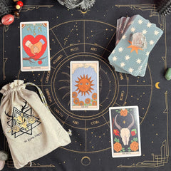 Moon Magic eco-linen tarot deck