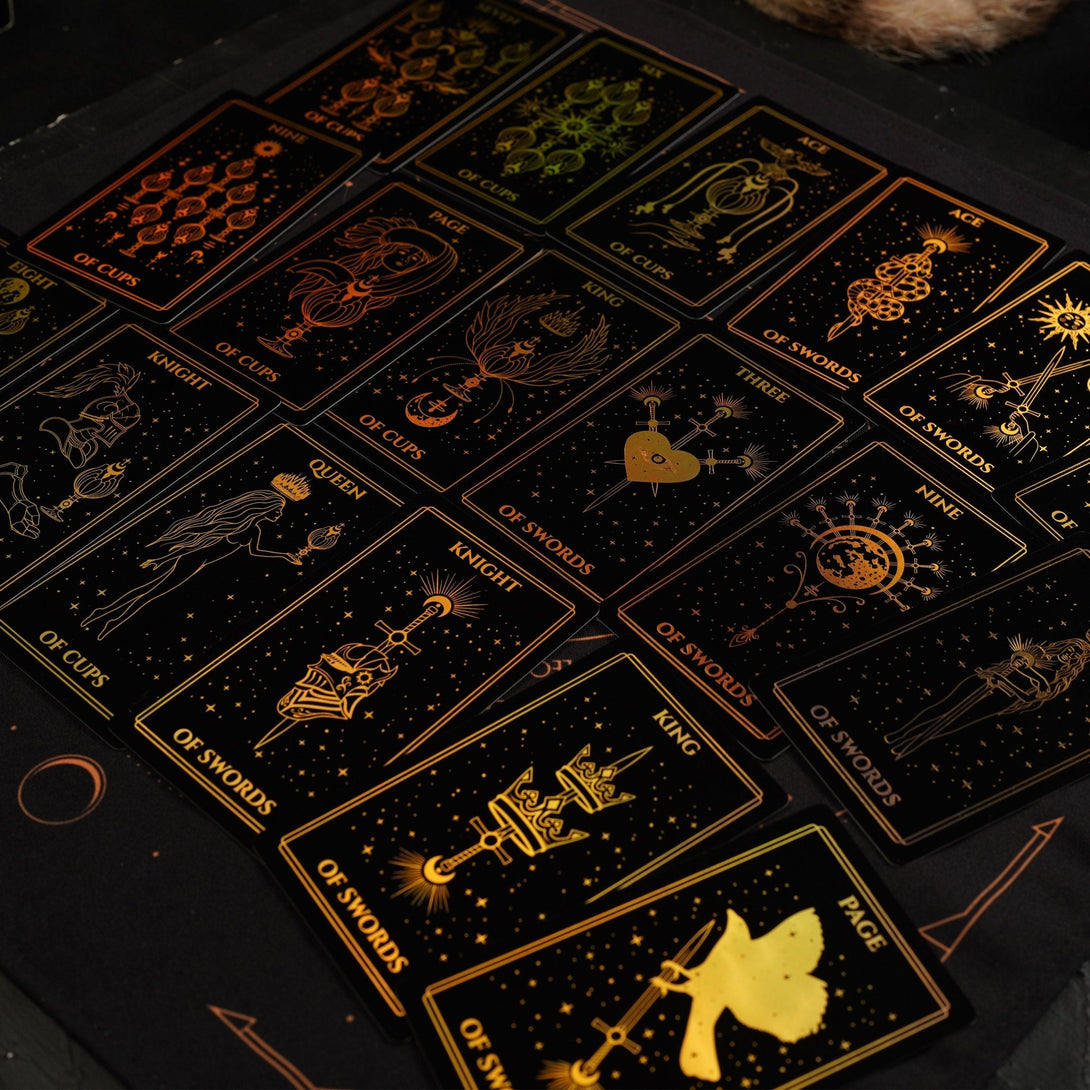 Moonlight Gold Rainbow Foil - Dark Forest Tarot Cards