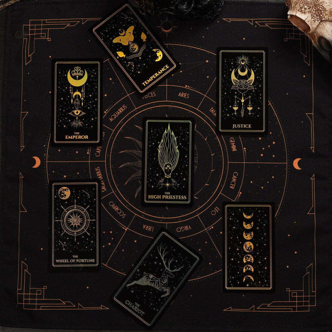 Moonlight Gold Rainbow Foil - Dark Forest Tarot Cards