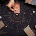 Tarot Cloth for spread Black & Gold