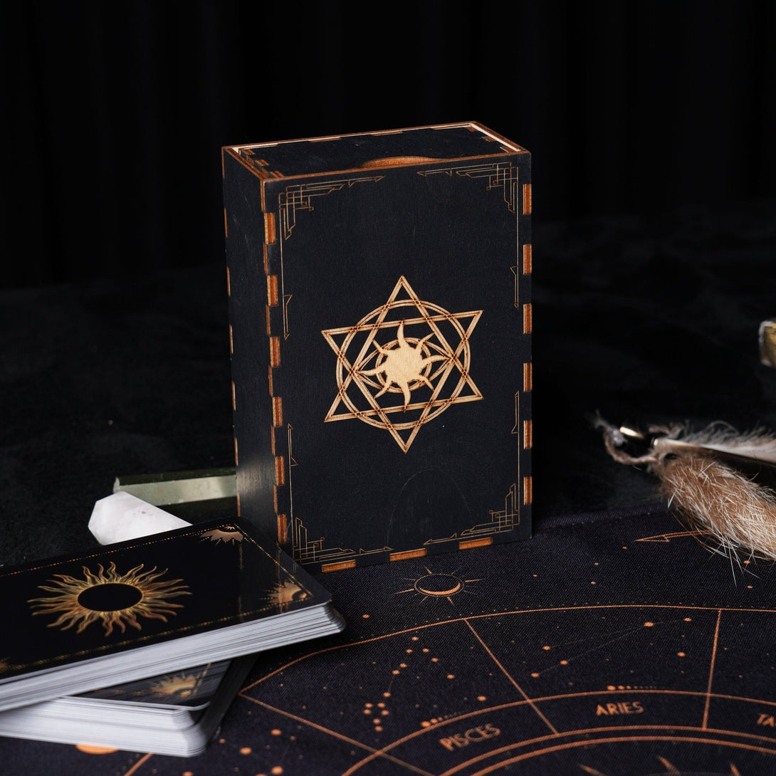 Tarot Wooden Box.Card Box. - Dark Forest Tarot Cards