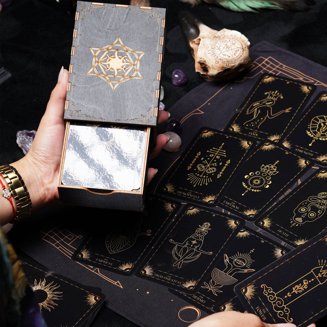 Tarot Wooden Box.Card Box. - Dark Forest Tarot Cards