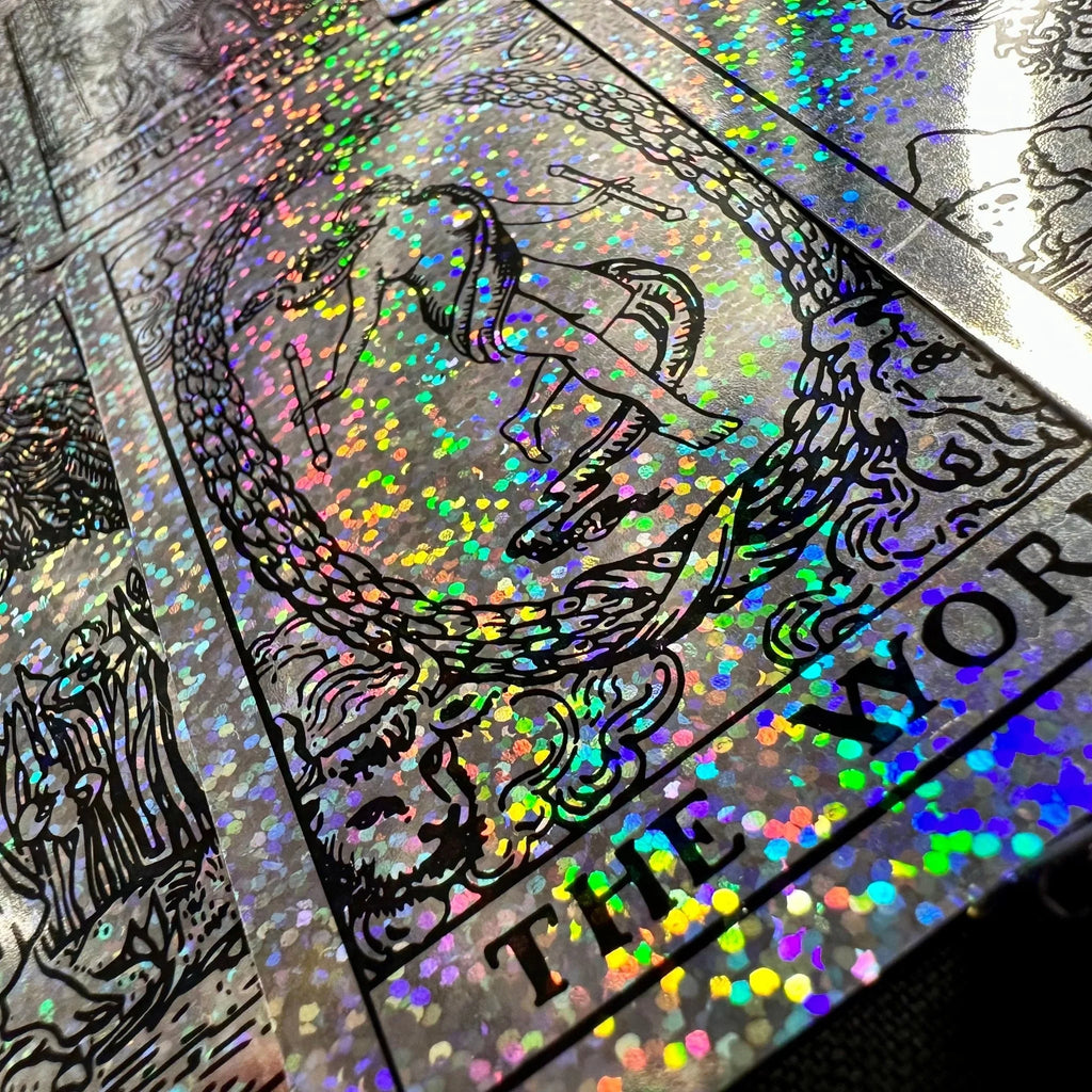 Holographic Crystal Foil Tarot Cards — 1909 Classic Art – Dark Forest Tarot Cards