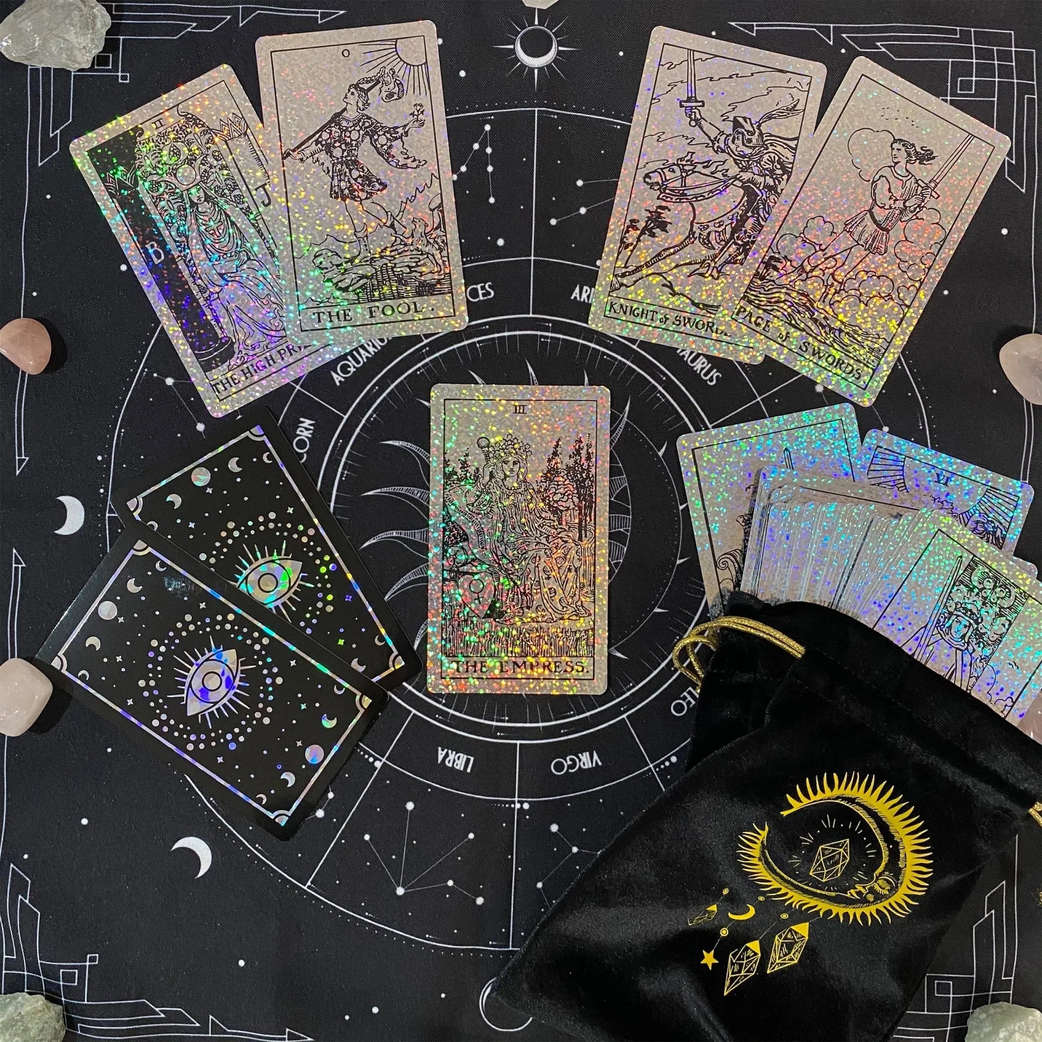 Crystal Tarot — Holographic Foil – Dark Forest Tarot Cards